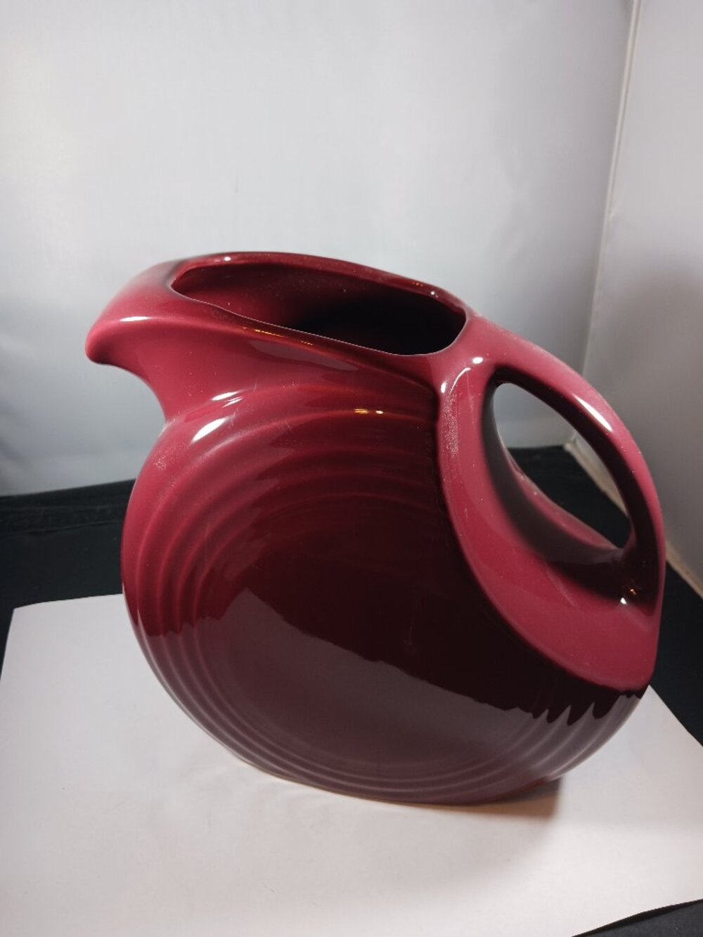 Fiestaware Scarlet Red Large Disc Pitcher 67oz Homer Laughlin